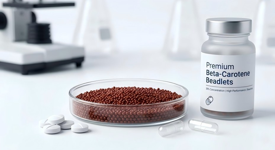 Natural Beta Carotene 30% Beadlets for high-potency capsules