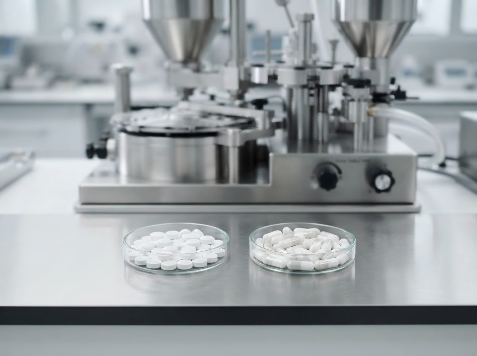 direct-compression-gaba-granules-tableting-encapsulation-machinery